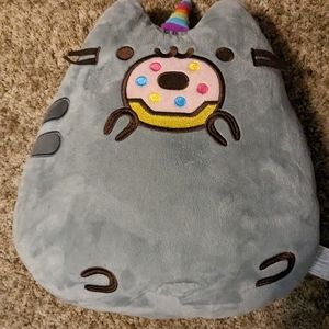 Pusheen unicorn cat eating doughnut